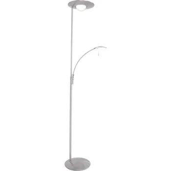Lampička Steinhauer Se stmívačem - stojací lampa Zenith LED s lampičkou na čtení kartáčovaná ocel, satinovaná 1 x 22 W LED + 1 x 6 W LED - Doprava zdarma