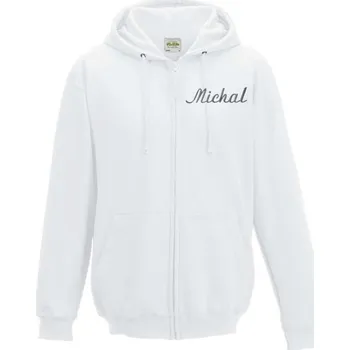 Pánská mikina Astoreo Pánská mikina na zip s kapucí personalizovaná bílá XXL