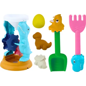 Hračka na písek Mamido Sada hraček na písek mlýnek, lopatka, hrábě, formičky dinosauři