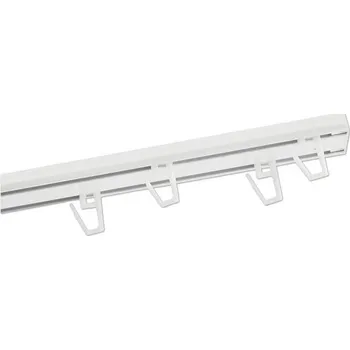 Garnýž Záclonová kolejnička Alu bílá 1- nebo 2-drážková III 300 cm