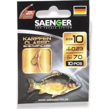 Rybářský háček Saenger Návazec na kapry Karpfen Classic vel. 4, 10 ks/bal