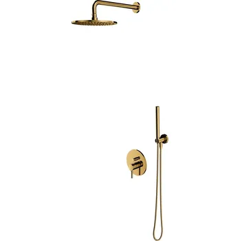 Sprchový set Omnires Y sprchová sada pod omítku s dešťovou sprchou zlatá SYSY19GL