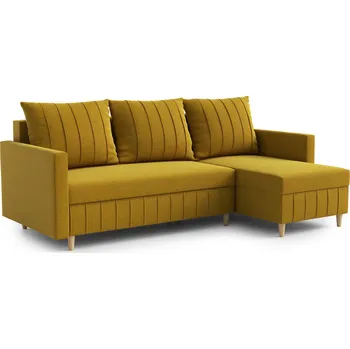 Obývací pokoj Rozkládací rohová sedací souprava FOX Levá Žlutá