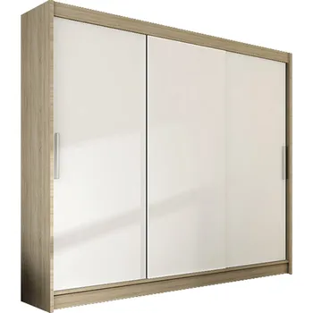 Šatní skříň Velká šatní skříň ASTON II dub sonoma/bílá šířka 250 cm