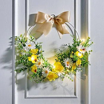 3Pagen LED obruč z narcisů a kopretin