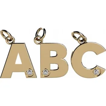 Přívěsek Couple, Přívěsek Písmeno, žluté zlato se zirkonem, Symbol: O, 585-68-2-0500.0Z00.0.15.001.21.O