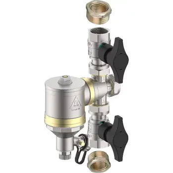 vodní filtr AV EQUEN Ultima SP-M 1", Mosazný magnetický mechanický filtr, 100+500mcr filtr. vložka, 2x kul. kohout 1"F x 1"RF