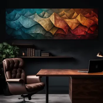 Obraz Obraz na plátně - Teplé a studené vlnění FeelHappy.cz Velikost obrazu (šířka x výška): 60 x 20 cm