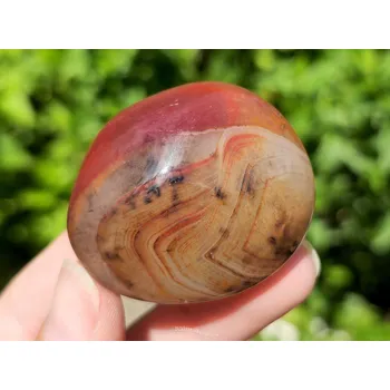 Přírodní kámen Achát sardonyx tromlovaný 58g Čína