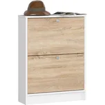 Botník se dvěma dvířky bílá/dub sonoma