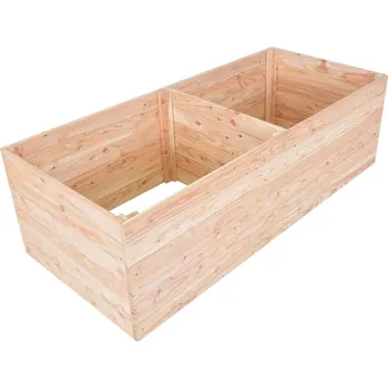 Květináč Zahradní vysoký záhon bez dna masiv modřín na jahody / zeleninu / bylinky 160x70x50 cm