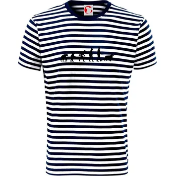 Evoluce pes Sheltie (muž-žena) - Triko na vodu - M ( Prouhovaná )