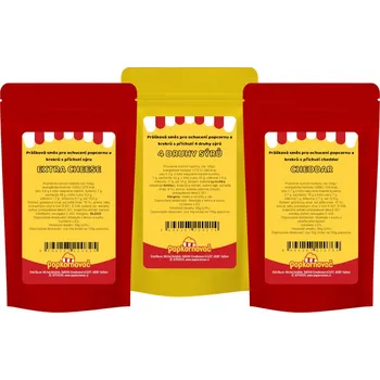 Popcorn I love cheese balíček příchutí na popcorn (3x50g)