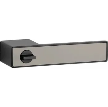 Dveřní kování ASG - HEDERA - RT s uzamykáním bez spodní rozety, klika/​klika s uzamykáním levá BS/T - Černá matná / titan