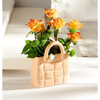 Kabelka 3Pagen Květináč Kabelka béžová