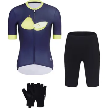 cyklistický dres RIVANELLE Cyklistický mega set - FRUIT LADY - modrá/černá