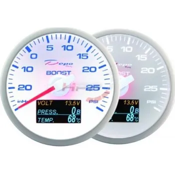 Budík Přídavný budík Depo Racing WBL 4in1 - tlak turba, voltmetr, tlak oleje, teplota oleje