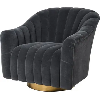 Křeslo Luxusní designové křeslo Melody Club šedé Art-Deco