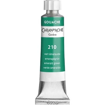 Vodová barva Kvašová barva, emerald green, tuba 10 ml, CARAN D'ACHE 2001.210