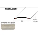 A 03 PŘECHODOVÉ LIŠTY - SAMOLEPÍCÍ, šíře 30 mm Barva: Dub bílý, Zvolte délku: 93 cm