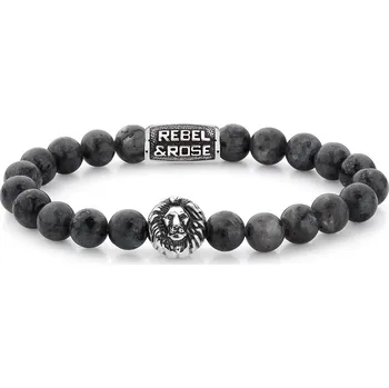 Náramek Rebel & Rose RR-8L025-S-M Mens náramek - Grey Seduction