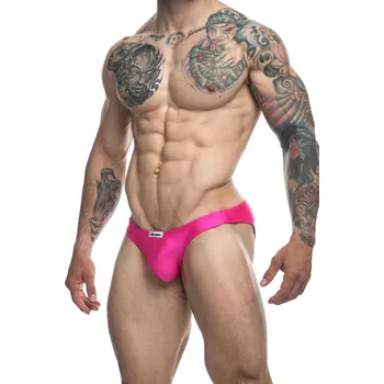 Slipy Justin+Simon Pánské Classic Bikiny Neon Pink L + Doprava zdarma