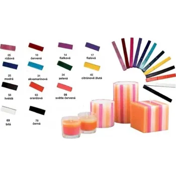 Výroba svíčky Vosková pigmentová tyčinka 12g - růžová