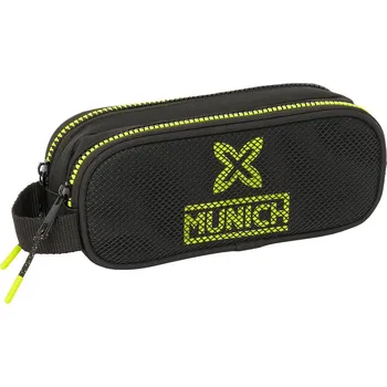 Penál Dvojitý penál s poutkem Munich Beat Odpuzovač vody Černá (21 x 8 x 6 cm)