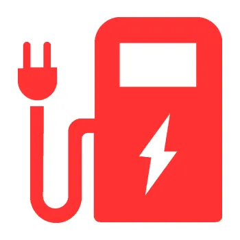 samolepka Nabíjecí stanice 001 levá elektromobil charge (02 - světle červená) SAMOLEPKA NA AUTO, NÁLEPKA, FÓLIE, POLEP, TUNING, VLASTNÍ TEXT, TISK, AUTOSAMOLEPKY.cz, POLEPY, OBRÁZEK, LOGO, 3D STICKERS