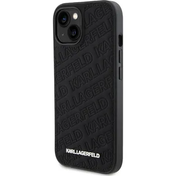 Pouzdro na mobilní telefon Zadní kryt Karl Lagerfeld PU Quilted Pattern pro Apple iPhone 15, černá