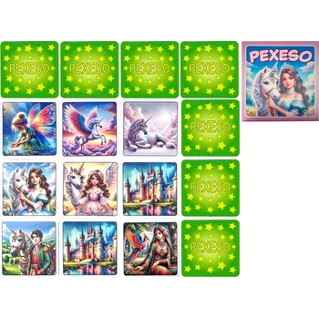 Pexeso Mikro trading Pexeso - Jednorožec - 64 ks