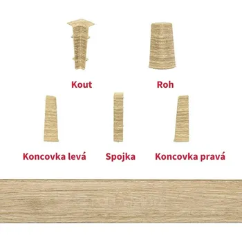soklová lišta Komponenty k liště SLK60 Q Varianta: Vnější roh, Barva: SLK60Q 2134