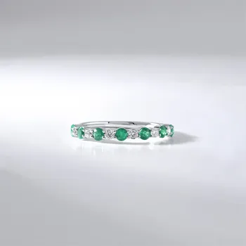 Prsten Lillian Vassago Prsten se smaragdy a brilianty v bílém zlatě LLV59-DR110WEM Velikost prstenu: 54