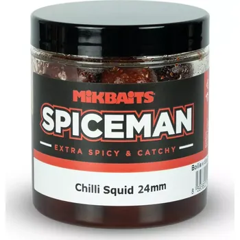Nástraha MIKBAITS Spiceman boilie v dipu 250ml - Chilli Squid 24mm