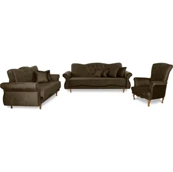 Sedací souprava Sedací souprava Panama 3+2+1, hnědá (Monolith 09)