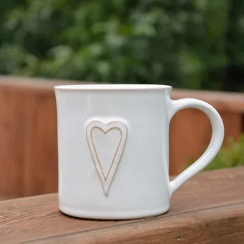 Keramický hrníček s jednoduchým srdíčkem Motiv: 1, Objem: 0,5 l