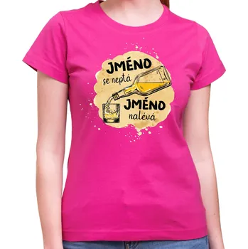 Tričko- (vl.jméno) se neptá (Jméno) nalévá, Barva látky růžová , Střih Pánsky/UNISEX, Velikost XS