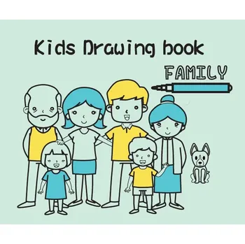 omalovánky Stíratelná silikonová kniha omalovánek RODINA + fixy a hadřík ZDARMA