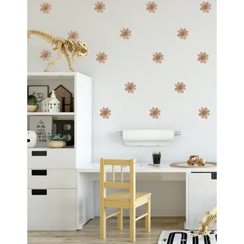 Samolepící dekorace Studio Loco Samolepky na zeď Kytičky Rust Wallstickers Daisies Rust