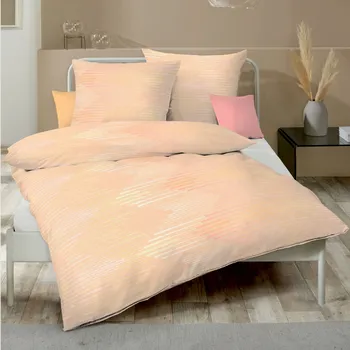 Povlečení Kaeppel | Povlečení Mako satén Ikat apricot, 140x200, 70x90