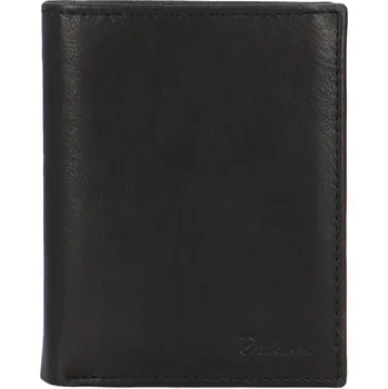 Peněženka Pánská kožená peněženka Delami Tadeus, černá