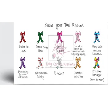 Pohlednice ‘Tail Ribbons’ od Emily Cole