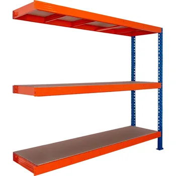 regál Přístavek k regálu Trestles RNC 2400x2000x800, nosnost 2400 kg, 3 police Barva: oranžovo-modrá