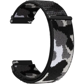Chytré hodinky Nylonový řemínek kamufláž 22mm Barevná varianta: Černá kamufláž