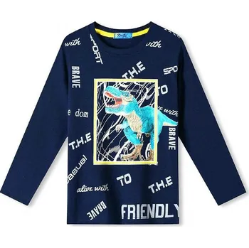 CHLAPECKÉ TRIČKO T-rex HC0757 Velikost: 104, Barva: Tmavě modrá