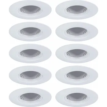 Bodové svítidlo PAULMANN Vestavné svítidlo 10ks-sada nevýklopné kruhové 90mm GU10 max. 10x10W 230V bílá