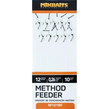 MIKBAITS Method Feeder návazce - Návazce č.12 se zapichovacím hrotem 10ks