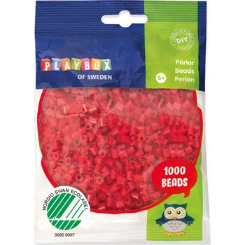 Dětské navlékací korálky Zažehlovací korálky, 1000ks - červené