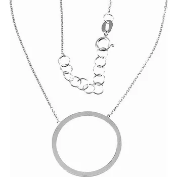 Náhrdelník ŠPERKY-NM, Náhrdelník s kruhovou ozdobou bílé zlato 1037 Délka náhrdelníku: 42 cm