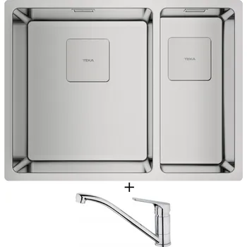Nerezový dřez SET Teka FLEXLINEA RS15 2B 580 X nerez + Teka MTP 913 CR chrom